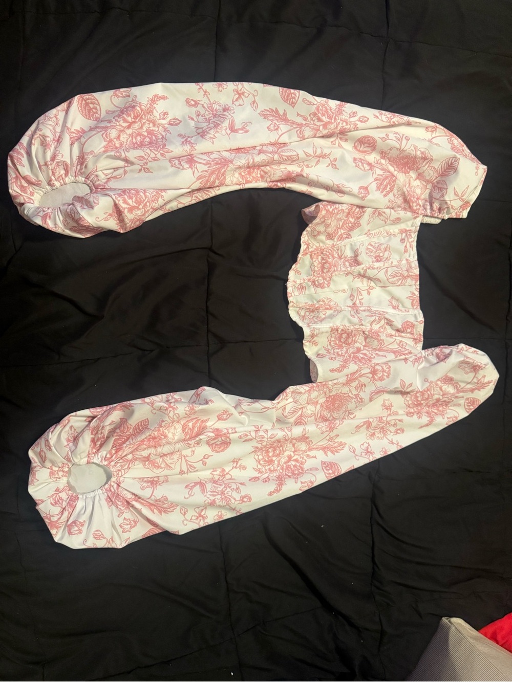 Women’s Floral Pink & White Sleepwear Robe Belt